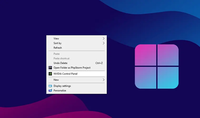 Open Settings NVIDIA Control Panel