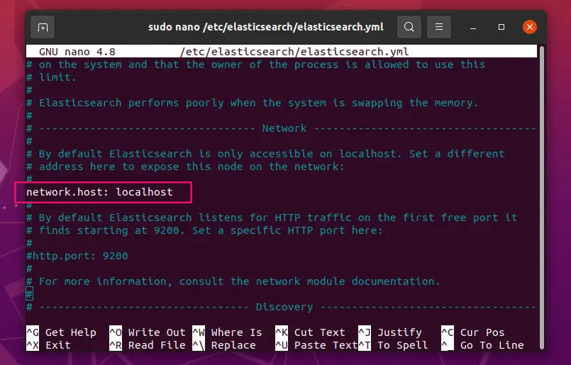 Configure network.host in Elasticsearch
