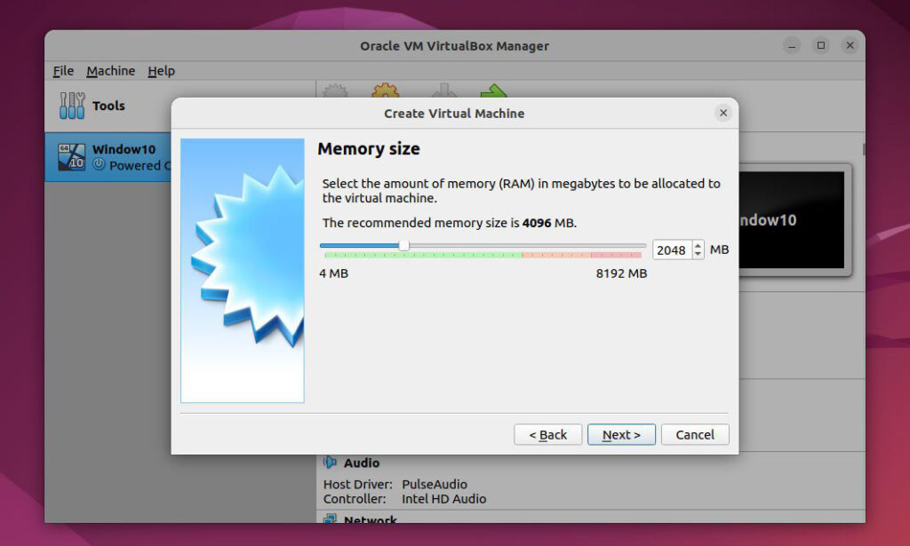 Set up RAM for the virtual device