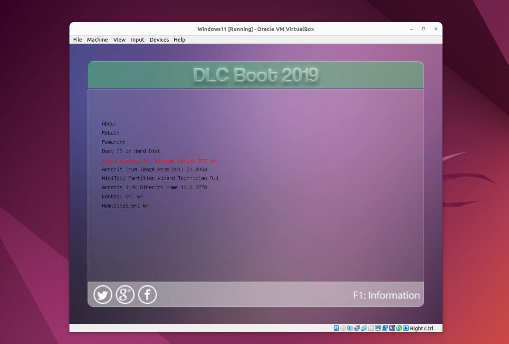 successful usb boot vm