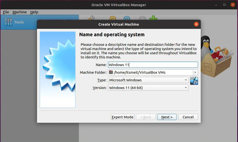Create Virtual Machine to install Windows