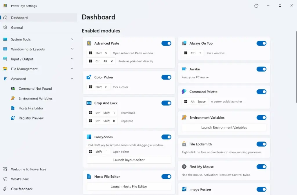 powertoys - Windows shortcut to launch apps